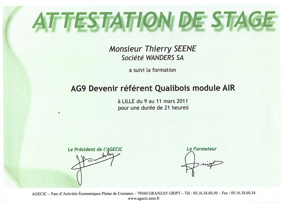 QUALIBOIS Thierry SEENE