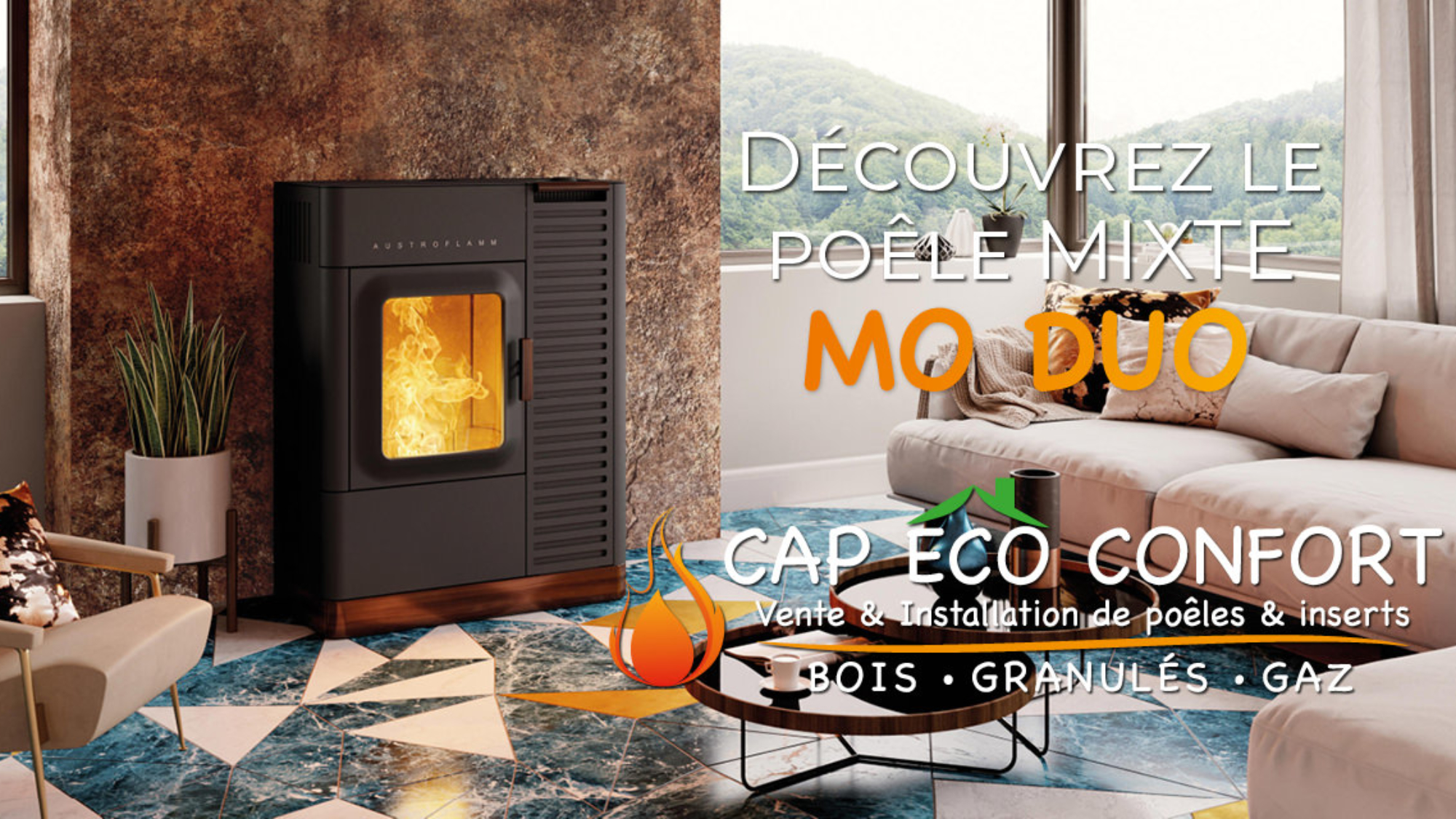 Poele mixte austroflamm mo-duo