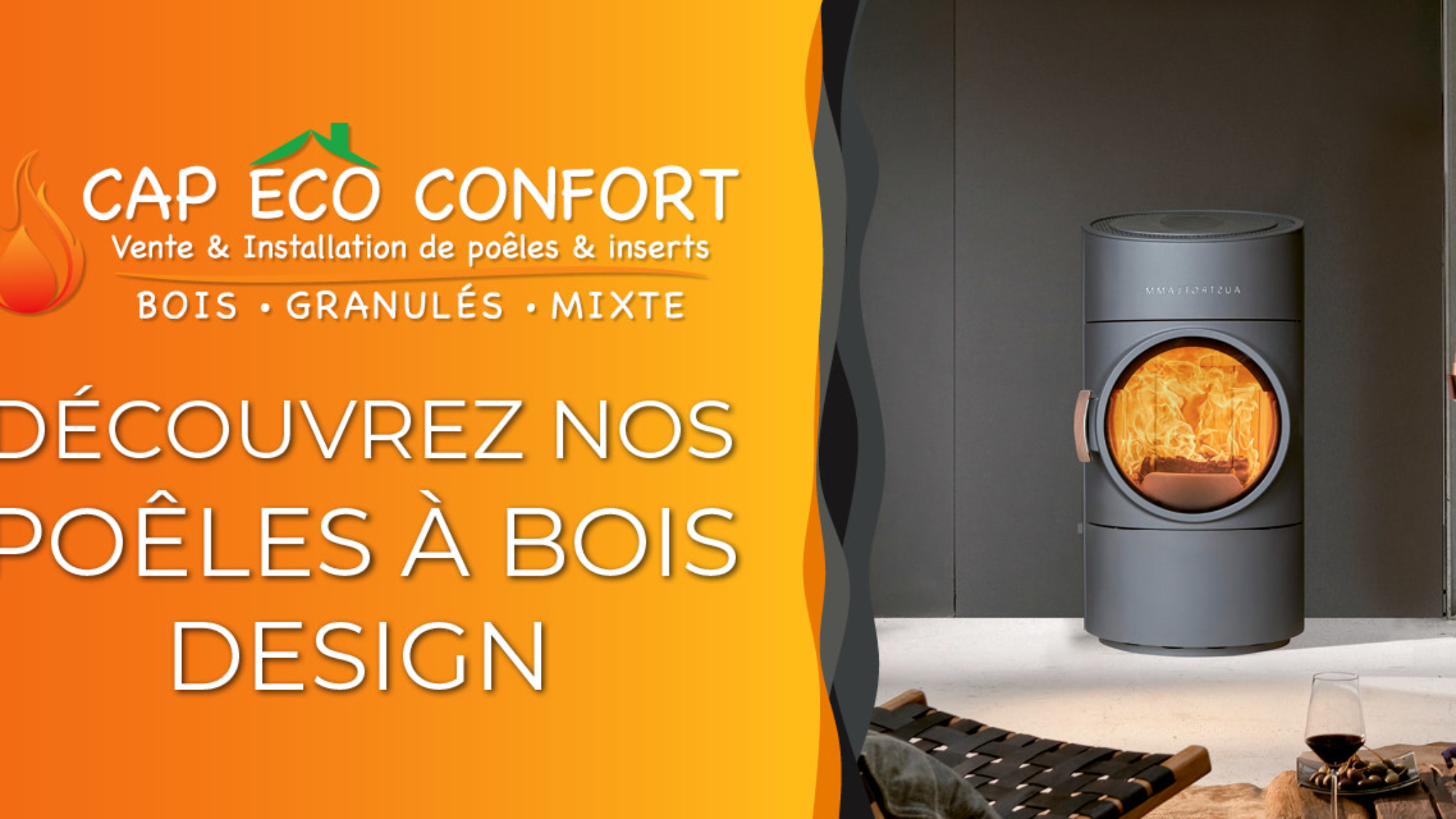 Découvrez une sélection de poêles à bois design.