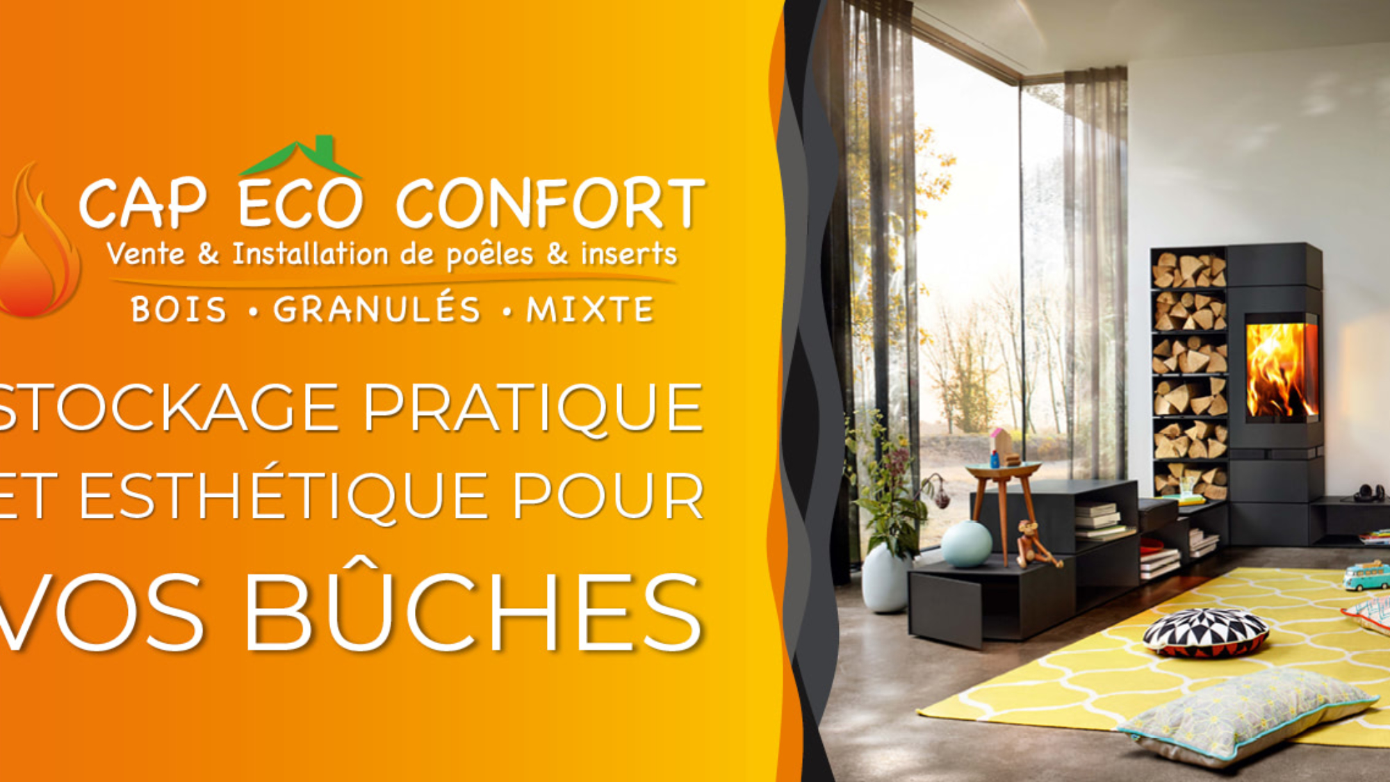 À Cap Eco Confort, nous sommes dévoués à maximiser l'espace intérieur en proposant des solutions intelligentes pour ranger vos bûches. L'organisation du bois de chauffage à l'intérieur peut être une option pratique et esthétique.