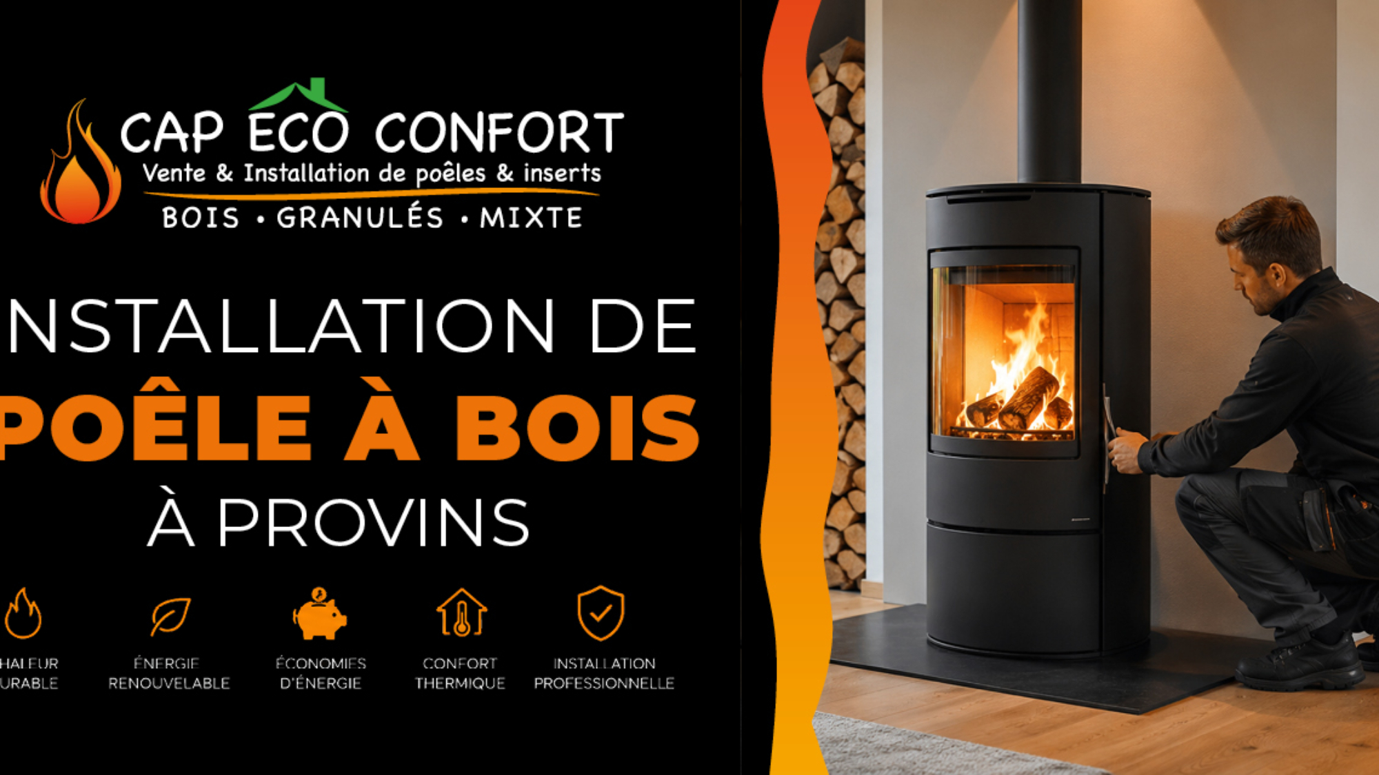 Vous recherchez un installateur de poêle à bois à Provins ? Découvrez les avantages du chauffage au bois, les économies possibles et l'accompagnement proposé par Cap Eco Confort.