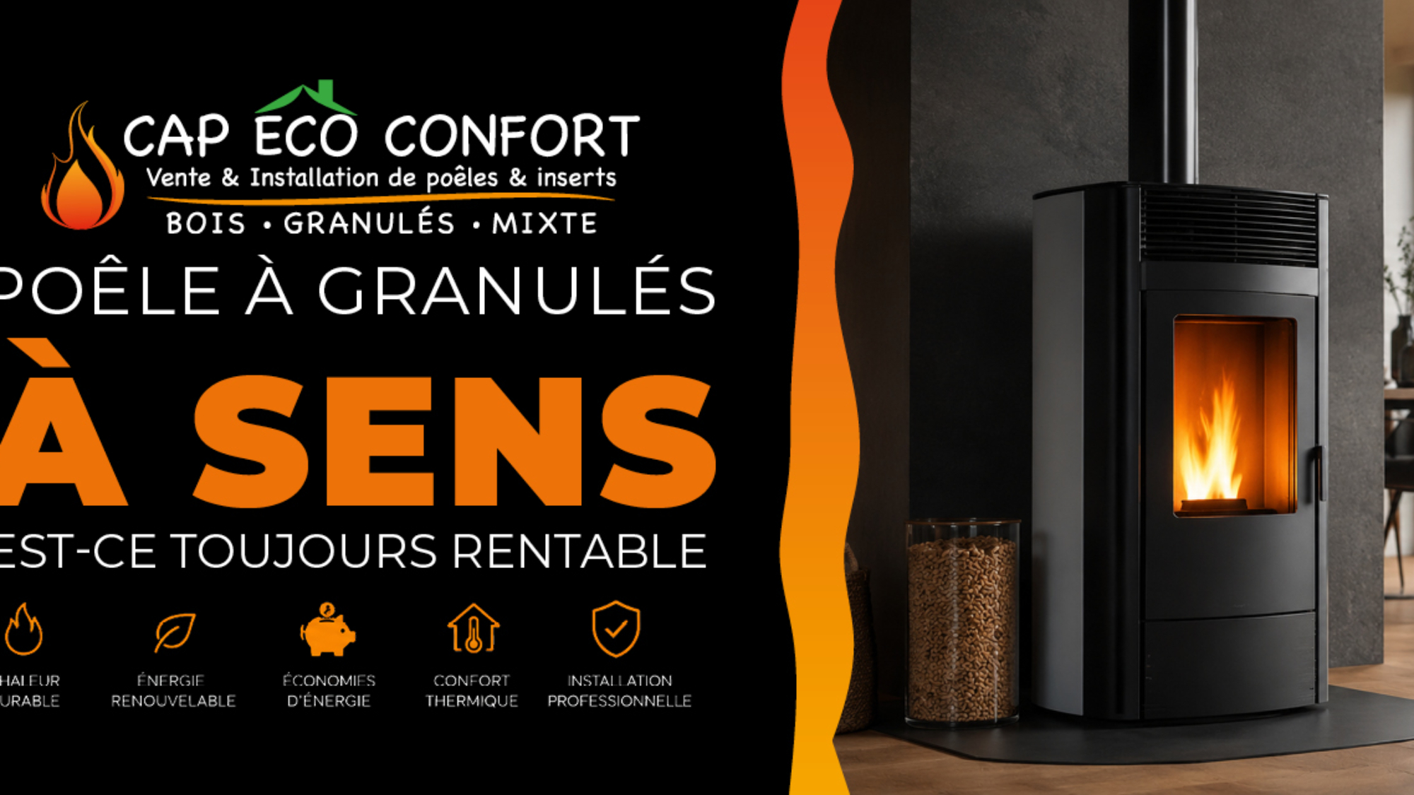 Découvrez si l'installation d'un poêle à granulés à Sens reste une solution rentable en 2026.