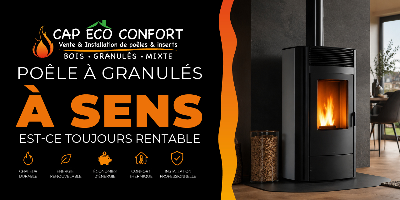 Découvrez si l'installation d'un poêle à granulés à Sens reste une solution rentable en 2026.