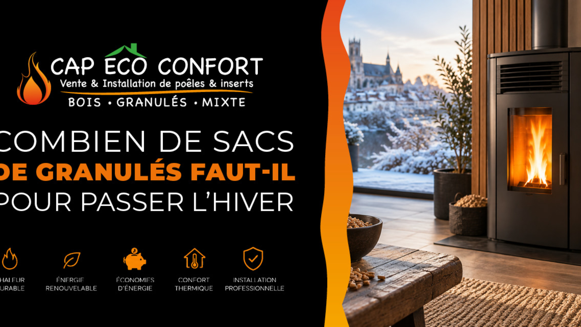 Combien de sacs de granulés prévoir pour l'hiver à Sens ?