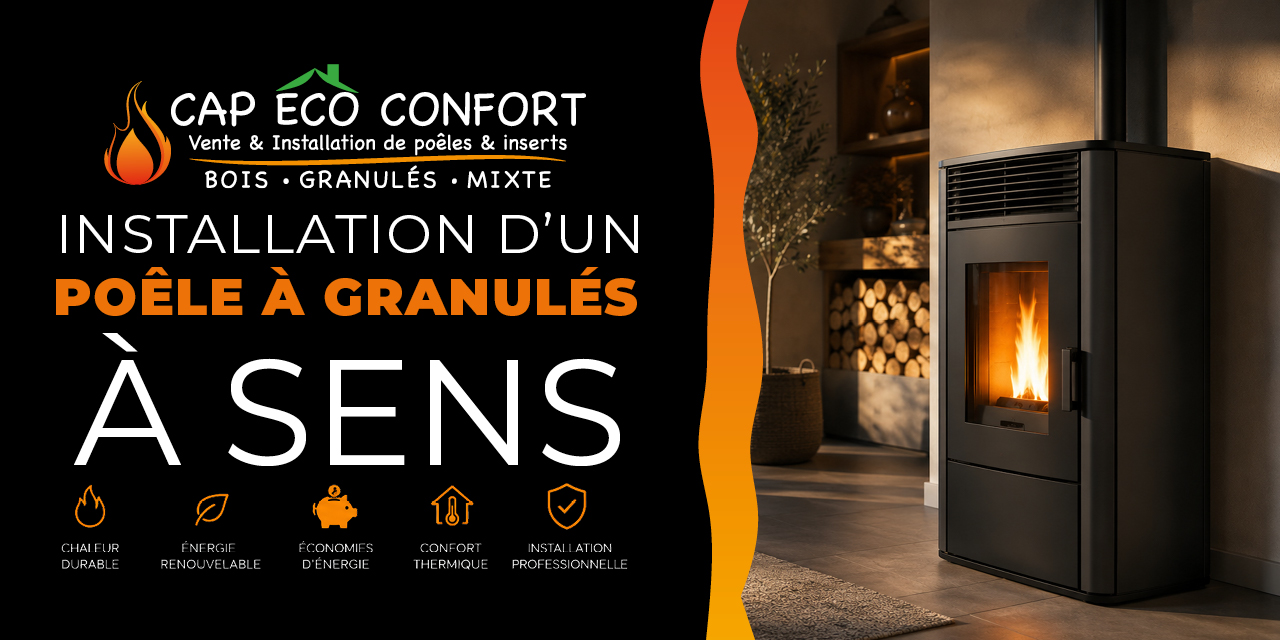 Installation de poêle à granulés à Sens : comment choisir le bon appareil et le bon installateur ?