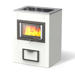 Poele de masse Anni Céramique Neige